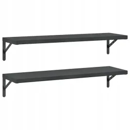 polki-scienne-2-szt-100x30-cm-czarna-stal-nierdzewna