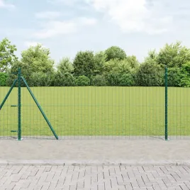 ogrodzenie-euro-z-13-slupkami-z-flanszami-0-8x25-m-stal-ocynkowana