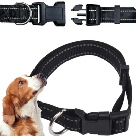 obroza-dla-sredniego-psa-szczeniaka-30-50-cm-2-cm-czarna-odblask