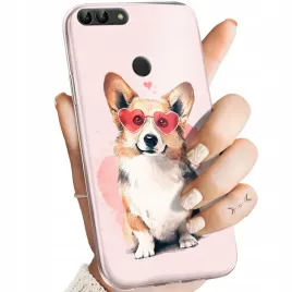 etui-do-huawei-p-smart-wzory-corgi-pieski-piesek-lapa-obudowa-pokrowiec