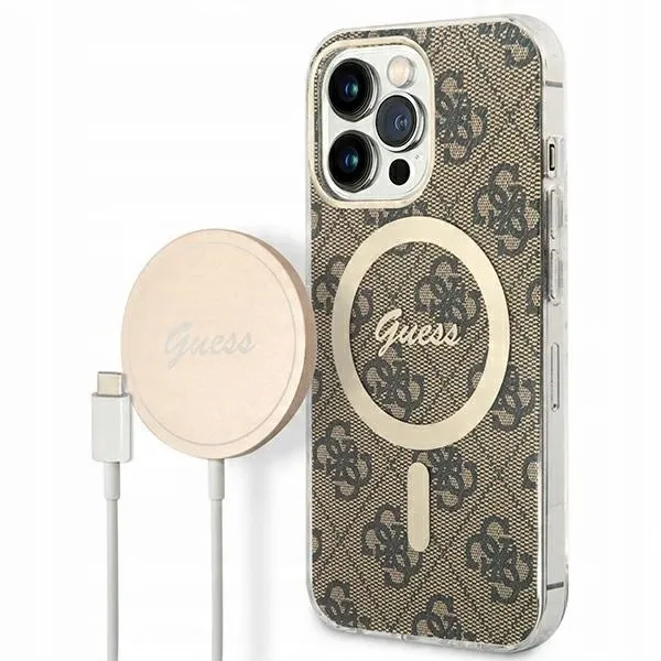 plecki-guess-do-apple-iphone-14-brazowy-kolekcja-4g-metal-gold-logo