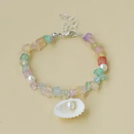 kolorowa-bransoletka-perla-muszle-kamienie-recznie-robiona-summer-shells