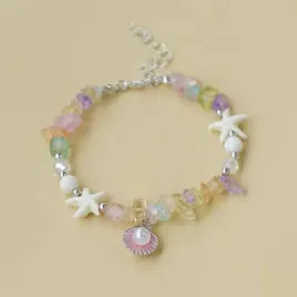 kolorowa-bransoletka-muszla-perla-kamienie-recznie-robiona-summer-shells