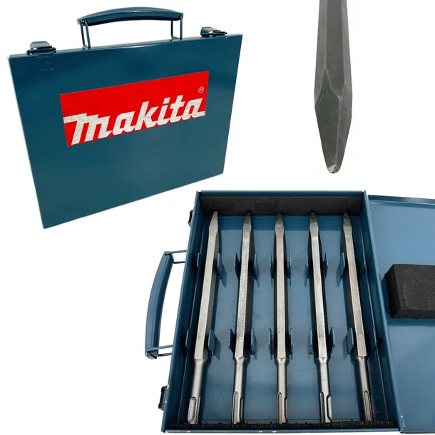 Makita zestaw szpiców z walizką do betonu SDS+ 250mm D-08713 / 5szt