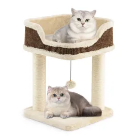 drapak-dla-kota-domek-dla-kota-z-pileczka-bezowy