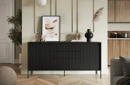duza-komoda-z-szufladami-na-nozkach-ryfle-led-czarna-166x40x83-cm
