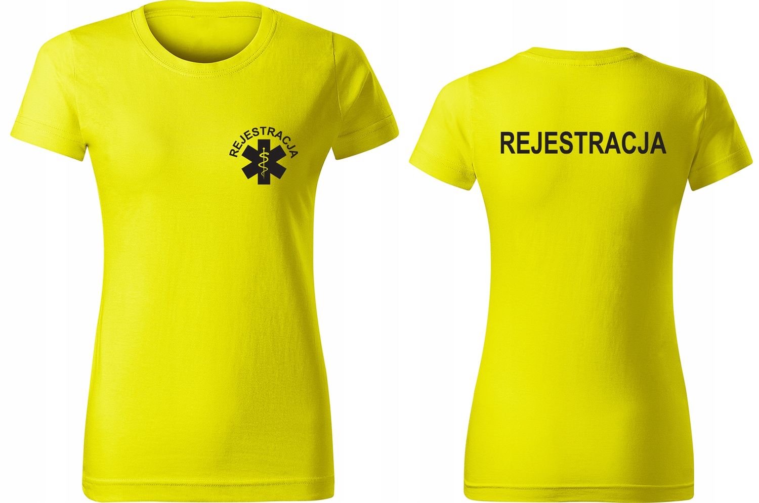 Damska koszulka z nadrukiem REJESTRACJA KL96 L