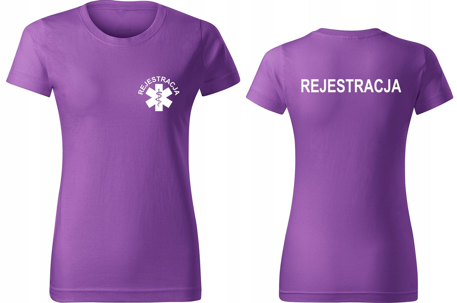 Damska koszulka z nadrukiem REJESTRACJA KL64 L