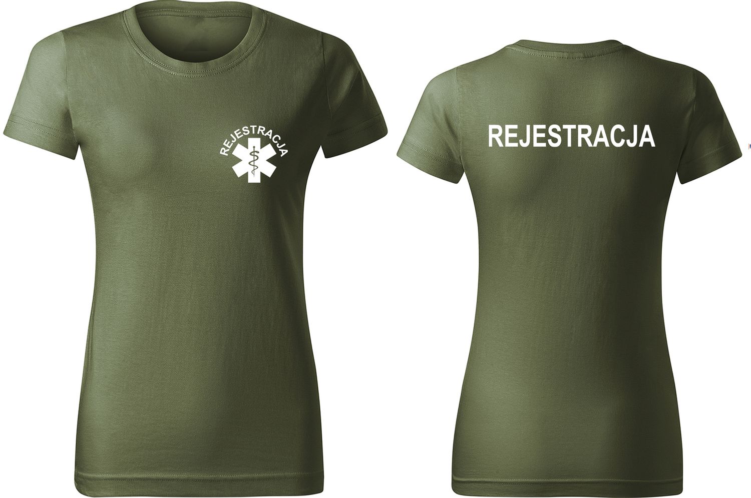 Damska koszulka z nadrukiem REJESTRACJA KL09 L