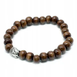 bransoletka-z-drewna-brazowa-z-budda