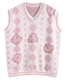 damski-sweter-uczennicy-anime-motyw-kirby-kamizelka-w-romby-xl