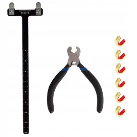 miara-miarka-lucznicza-cieciwy-linijka-zaciski-na-cieciwe-szczypce-zestaw
