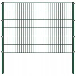 vidaxl-panel-ogrodzeniowy-ze-slupkami-zelazny-17-x-12-m-zielony