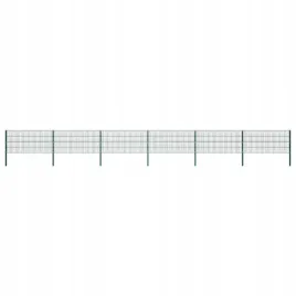 vidaxl-panel-ogrodzeniowy-ze-slupkami-zelazny-102-x-08-m-zielony