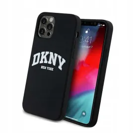 etui-dkny-liquid-silicone-white-printed-logo-magsafe-do-iphone-12-12-pro