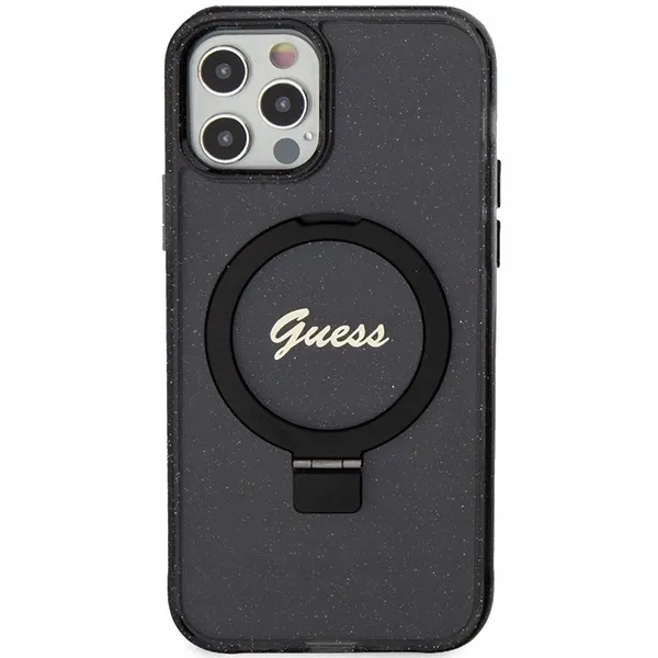 etui-guess-ring-stand-script-glitter-magsafe-do-iphone-12-12-pro-czarne