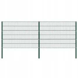vidaxl-panel-ogrodzeniowy-ze-slupkami-zelazny-34-x-12-m-zielony