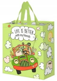 mocna-torba-zakupowa-laminowana-wesoly-samochodzik-14l-limonkowy-30x14x33cm