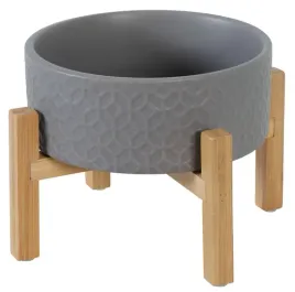stylowa-miska-ceramiczna-dla-psa-na-stojaku-zolux-keramo-solo-szara-700ml