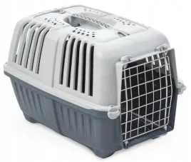 transporter-dla-malych-zwierzat-yarro-pratiko-metalowe-drzwi-niebieskoszary