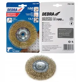 szczotka-druciana-tarczowa-mosiadzowana-100mm-otwor-12-7mm-dedra-f33-100