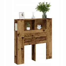 vidaxl-zaglowek-z-polkami-stare-drewno-100x19x1045-cm