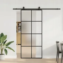 vidaxl-drzwi-przesuwne-z-zestawem-okuc-czarne-90x205-cm-esg-szklo