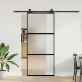 vidaxl-drzwi-przesuwne-z-zestawem-okuc-czarne-90x205cm-szklo-hartowane