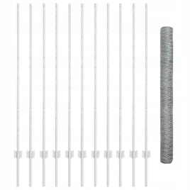 vidaxl-slupki-ogrodzeniowe-22-szt-u-channel-140-cm-stal-ocynkowana