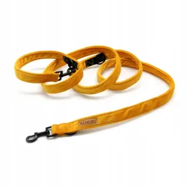 kendog-smycz-przepinana-velvet-yellow-200cm-welur