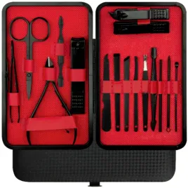 zestaw-przybornik-do-manicure-pedicure-paznokci-etui-16el-czerwono-czarny