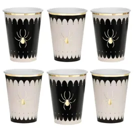 kubeczki-papierowe-pajak-kremowo-czarny-partydeco-400-ml-6-szt