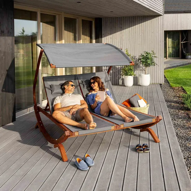 lezak-ogrodowy-drewniany-z-daszkiem-lezanka-z-regulacja-poduszka-balkon-kolor-szary