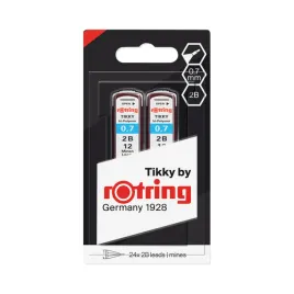 grafity-do-olowkow-rotring-tikky-07-mm-2b-24-grafitow-2-opakowania