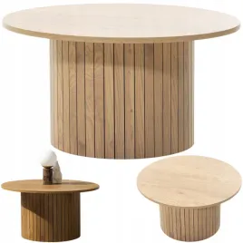 stolik-kawowy-z-lamelami-dekoracyjnymi-okragly-dab-plyta-melaminowa-80cm