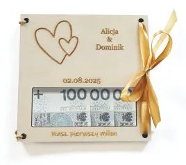 personalizowana-drewniana-kartka-slubna-pierwszy-milion-wiazana-15x15cm