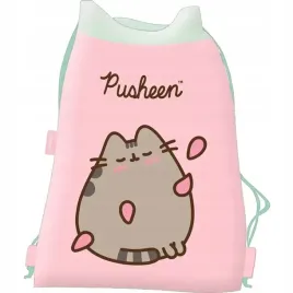 rozowy-worek-szkolny-na-obuwie-kot-pusheen-kotek-do-szkoly-na-wycieczke