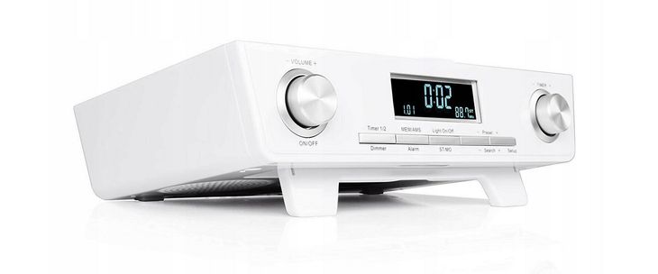 Radio sieciowe FM AudioAffairs KR 010 WH FM podszawkowe białe