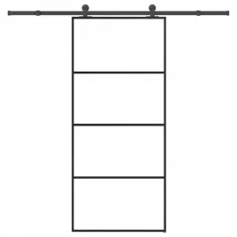 vidaxl-drzwi-przesuwne-z-osprzetem-90x205-cm-szklo-esg-i-aluminium
