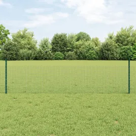 vidaxl-zestaw-ogrodzenia-zestaw-2-zielony-stal-malowana-proszkowo