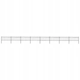 vidaxl-ogrodzenie-z-zaokraglonymi-koncami-stalowe-136x08-m-czarne
