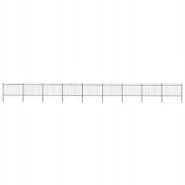 vidaxl-ogrodzenie-z-pretow-z-grotami-stalowe-153-x-12-m-czarne