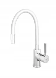 bateria-zlewozmywakowa-zumba-biala-elastyczna-wylewka-chrom