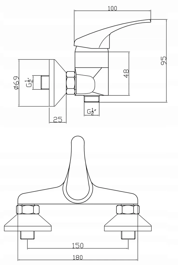 bateria-prysznicowa-basic-scienna-chrom