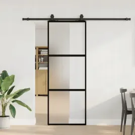 vidaxl-drzwi-przesuwne-z-zestawem-okuc-czarne-76x205cm-szklo-hartowane