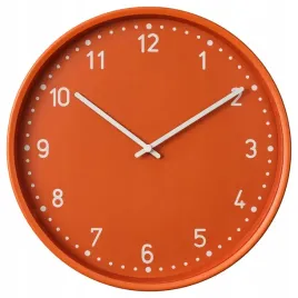 ikea-bondis-zegar-scienny-pomaranczowy-38-cm