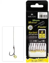 przypon-method-feeder-z-gumka-hak-nr-4-plecionka-0-16mm-10cm-8szt