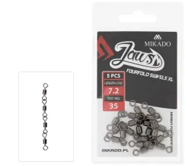 mikado-kretlik-jaws-fourfold-swivels-xl-35kg-op-5szt