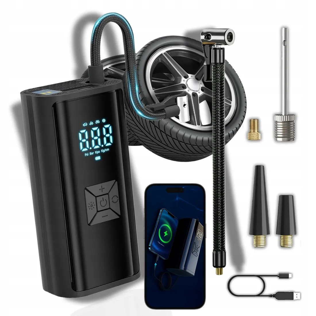 kompresor-sprezarka-pompka-rowerowa-elektryczna-samochodowy-akumulatorowy