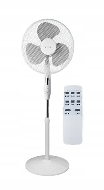 VOLTENO WENTYLATOR PODŁOGOWY BIAŁY + PILOT 40cm PODSTAWA KOŁO